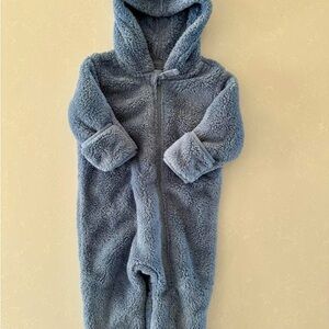 Hanna Andersson Soft Blue Hooded Footie